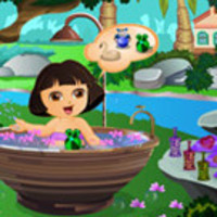 Cute Dora Bathing