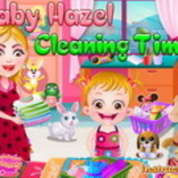 Baby Hazel Cleaning Time