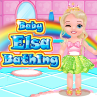Baby Elsa Bathing