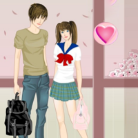 School Couple Dress Up