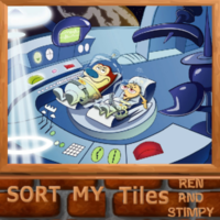 Sort My Tiles Ren and Stimpy