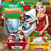 Elsa Washing Christmas Toys