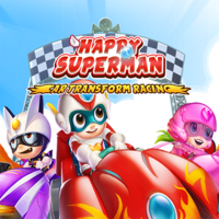 Happy Superman Car Transform Racing