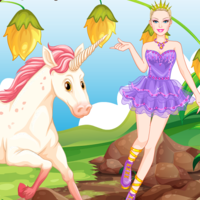 Barbie's Unicorn Dress Up
