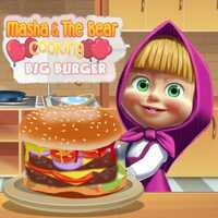 Masha & The Bear Cooking Big Burger