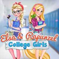 Elsa & Rapunzel College Girls