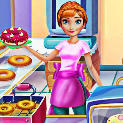 Annie Cooking Donuts
