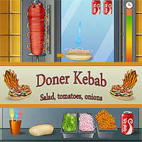Doner Kebab Salad, Tomatoes, Onions