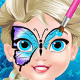 Baby Elsa Butterfly Face Art